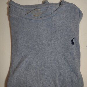 Polo Ralph Lauren T Shirt Size XXL 2XL Blue / Grey Solid Pony Logo Short Sleeve